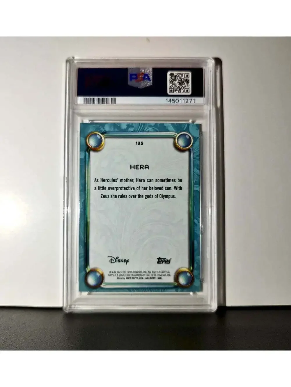 Hera 2025 Topps Disney Wonder #135 Diamond Card Hercules PSA 7